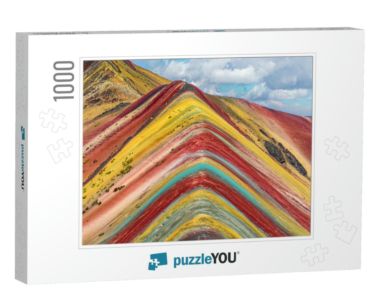 Cusco Region, Peru. Rainbow Mountain Montana De Siete Col... Jigsaw Puzzle with 1000 pieces