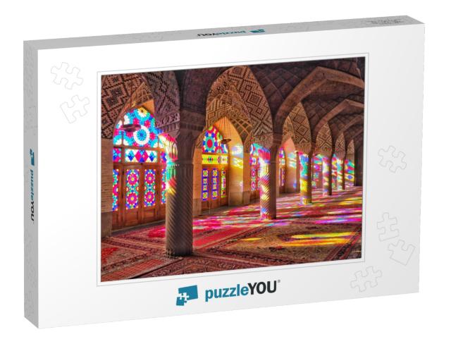 Stained Glass Window Light Nasir Al-Mulk Mosque in Shiraz... Jigsaw Puzzle