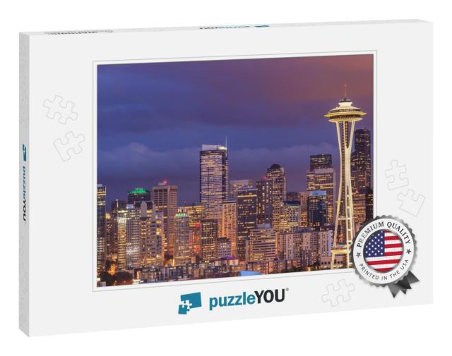 View of the Seattle City from Kerry Park, Washington... Jigsaw Puzzle