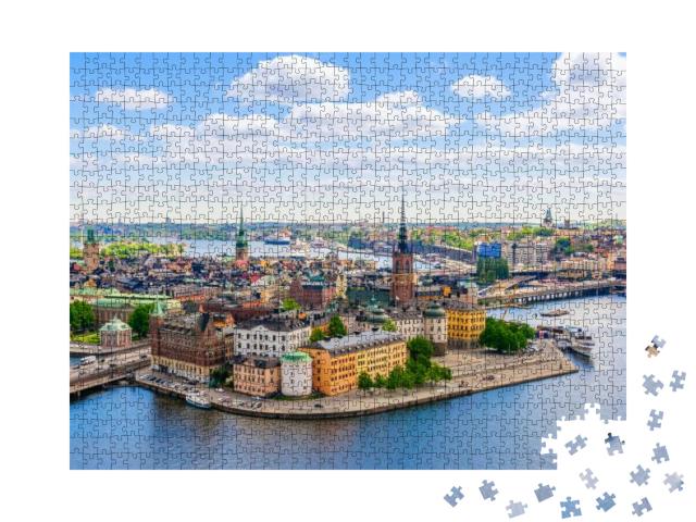 Wonderful Aerial Panorama from Height of Birds Flight on... Jigsaw Puzzle with 1000 pieces