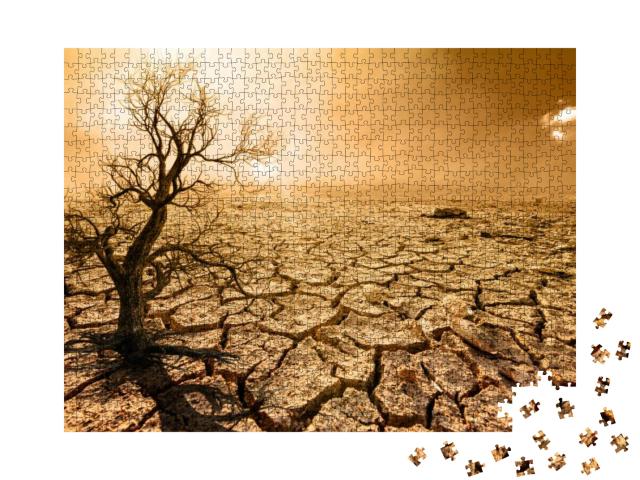 Global Warming, Arid, Dehydrated, Dead Trees... Jigsaw Puzzle with 1000 pieces