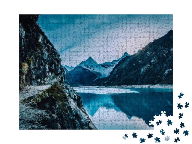 Beautiful Paron Lagoon & in the Background the Snowy Arte... Jigsaw Puzzle with 1000 pieces