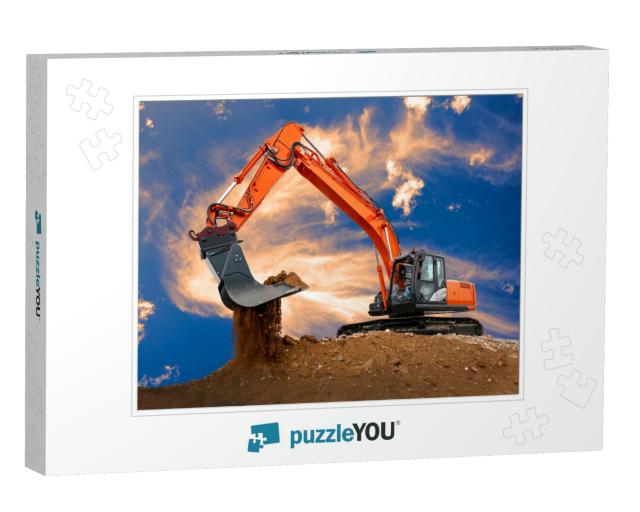 Excavator At Work on Construction Site... Jigsaw Puzzle