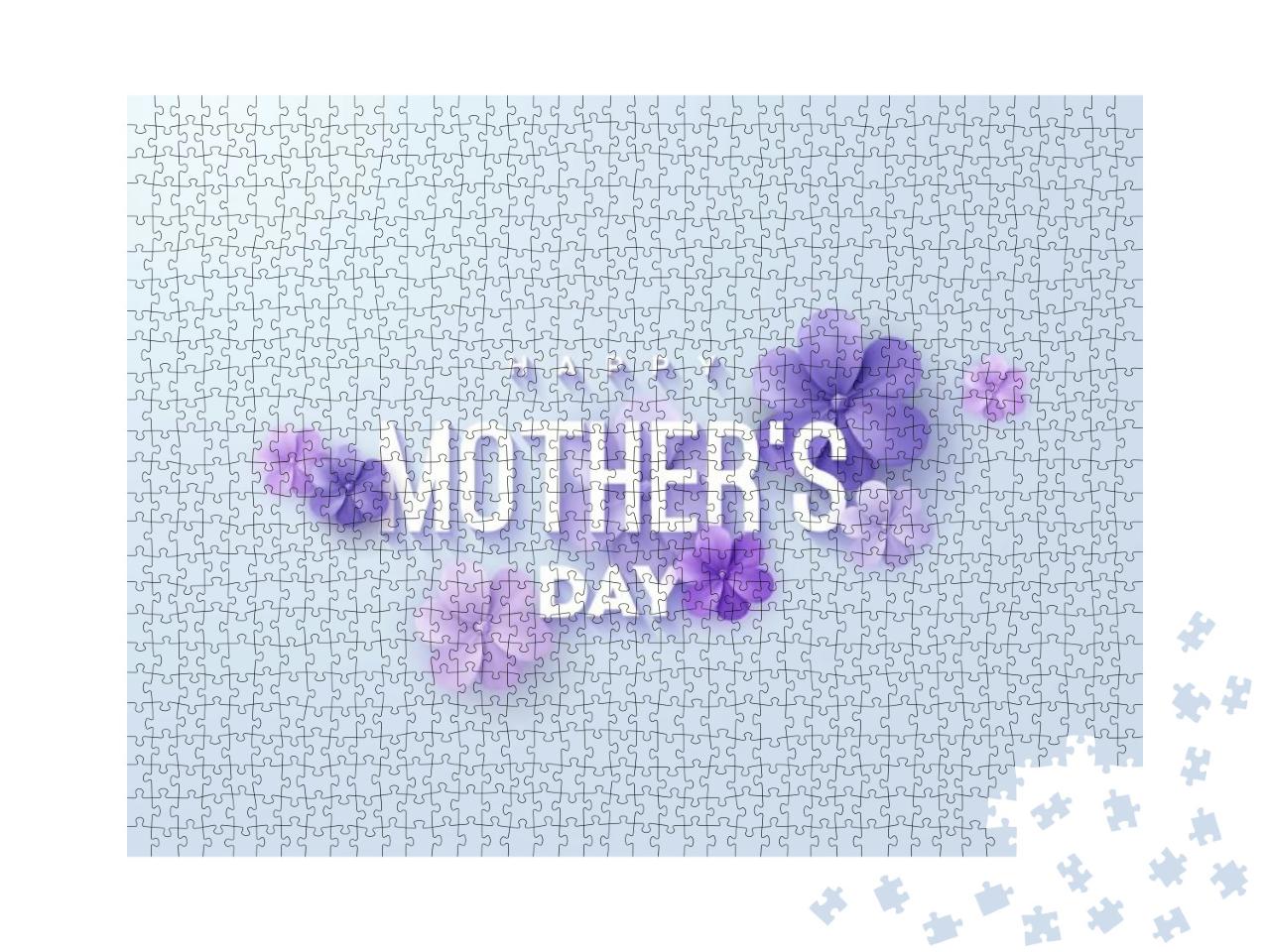Happy Mothers Day. Vector Holiday Illustration Wit... Jigsaw Puzzle with 1000 pieces