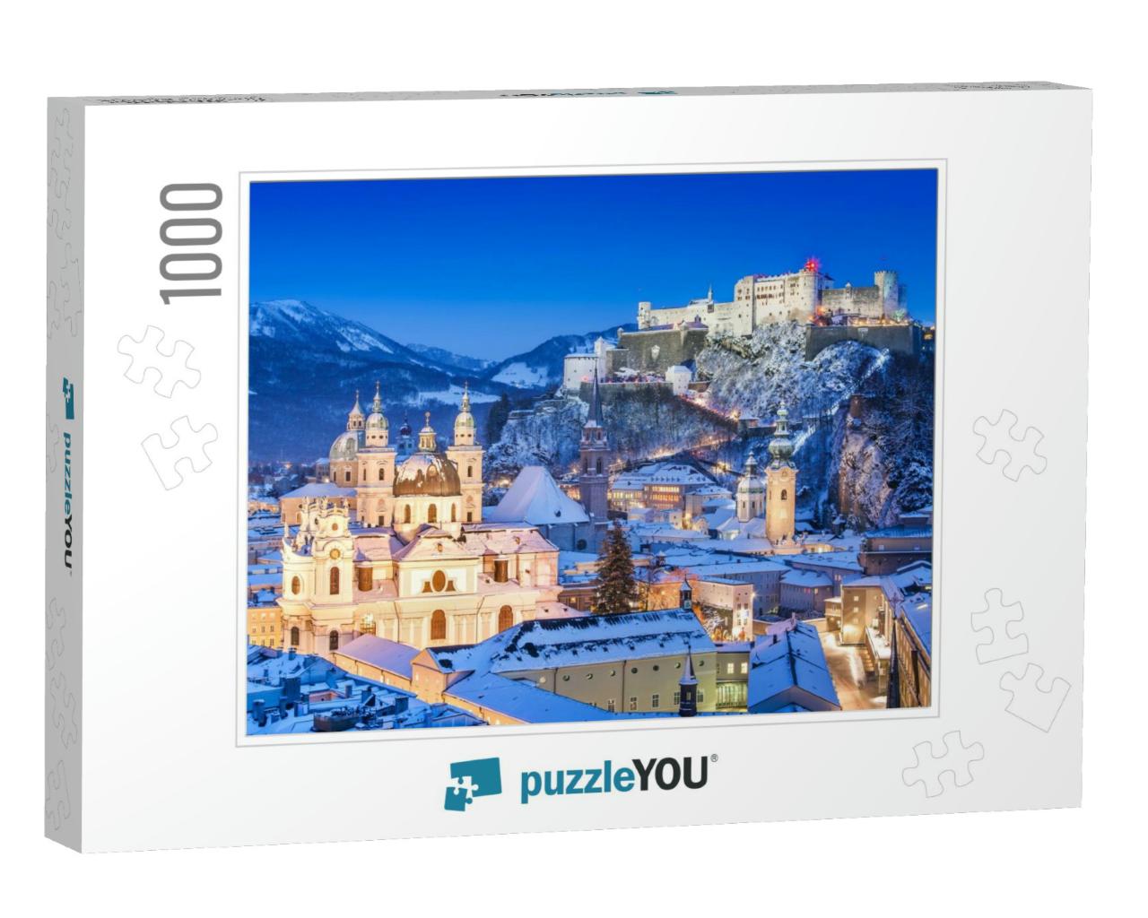 Beautiful View of the Historic City of Salzburg with Fest... Jigsaw Puzzle with 1000 pieces