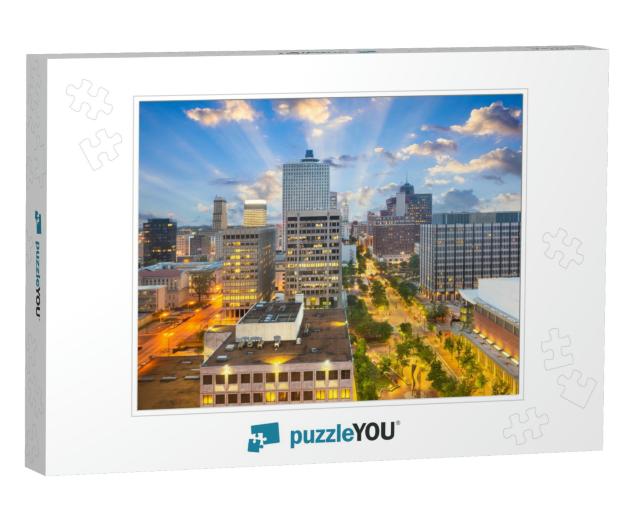 Memphis, Tennessee, USA Downtown City Skyline At Dusk... Jigsaw Puzzle
