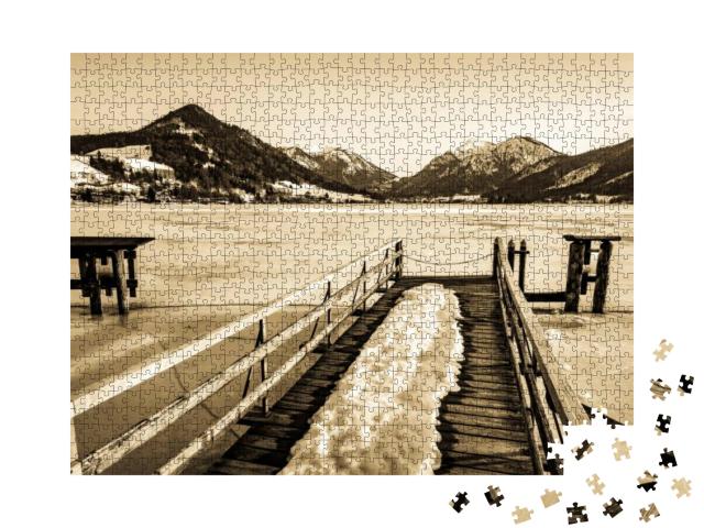 Schliersee Lake in Bavaria - Photo... Jigsaw Puzzle with 1000 pieces