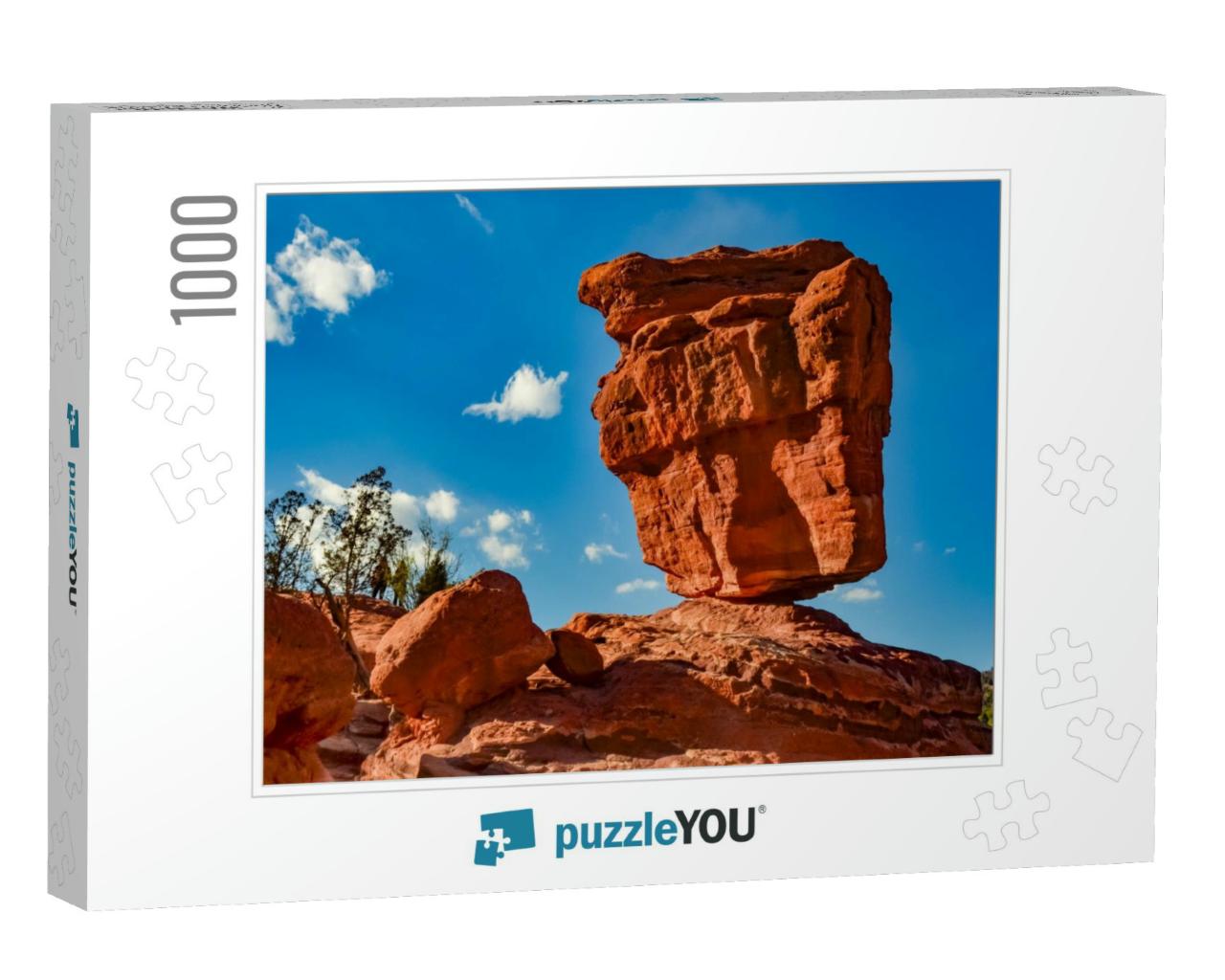 The Balanced Rock, Leaning Rock. the Garden of the Gods... Jigsaw Puzzle with 1000 pieces