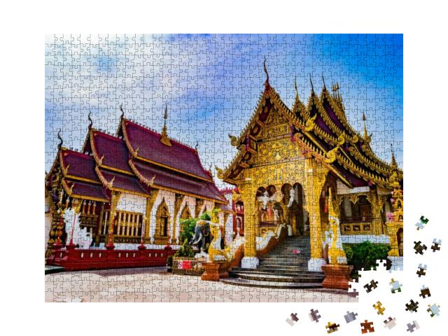 Beautiful Buddhist Temple Chiang Mai, Thailand... Jigsaw Puzzle with 1000 pieces