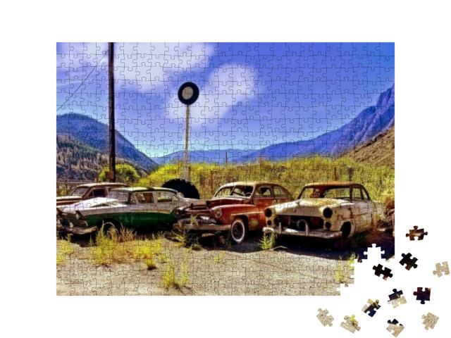 Old Rusty Vintage Cars... Jigsaw Puzzle with 500 pieces