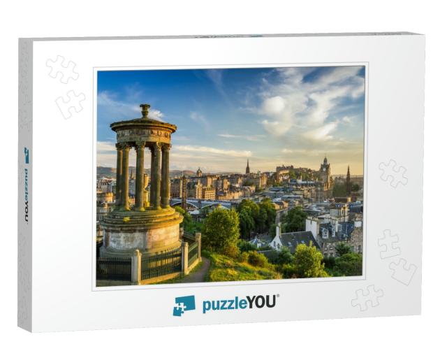 View of the Castle from Calton Hill At Sunset... Jigsaw Puzzle