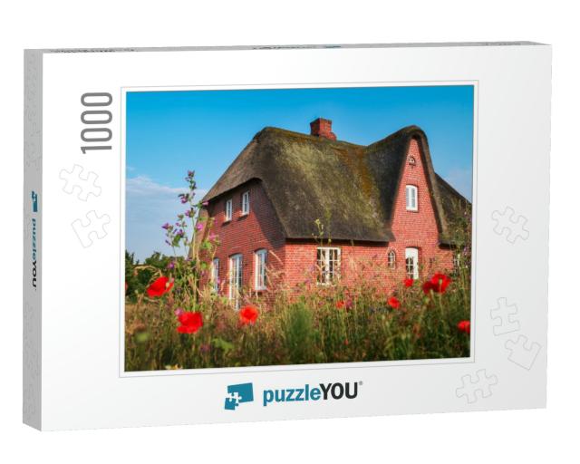 Frisian Specific Homes with Red Bricks Walls & Thatched R... Jigsaw Puzzle with 1000 pieces