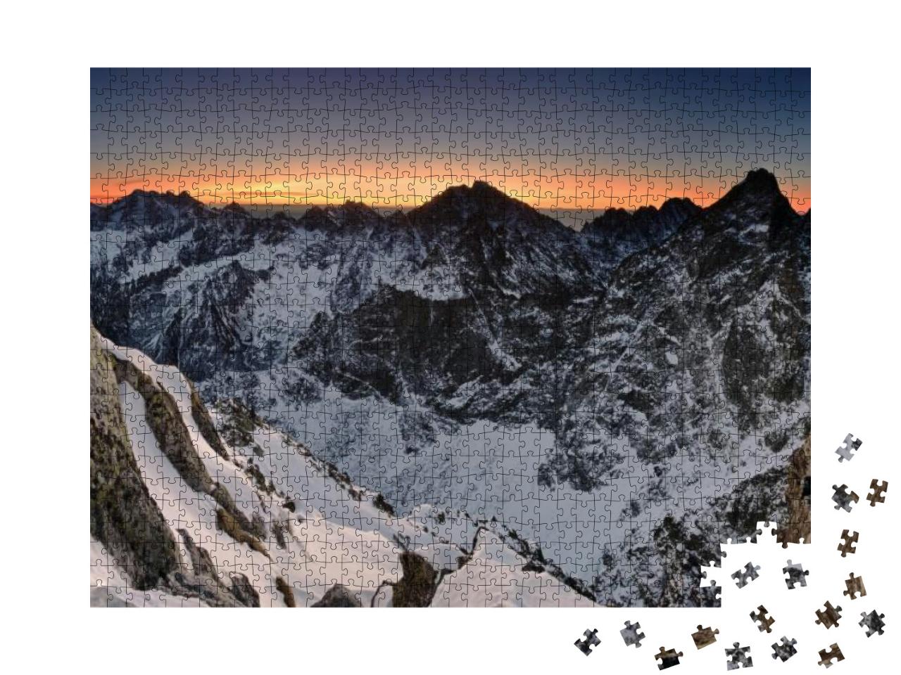 Sunrise in the Rocky Mountain... Jigsaw Puzzle with 1000 pieces