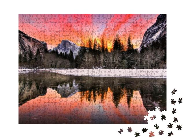 Nature Landscape of Yosemite National Park, California, U... Jigsaw Puzzle with 1000 pieces