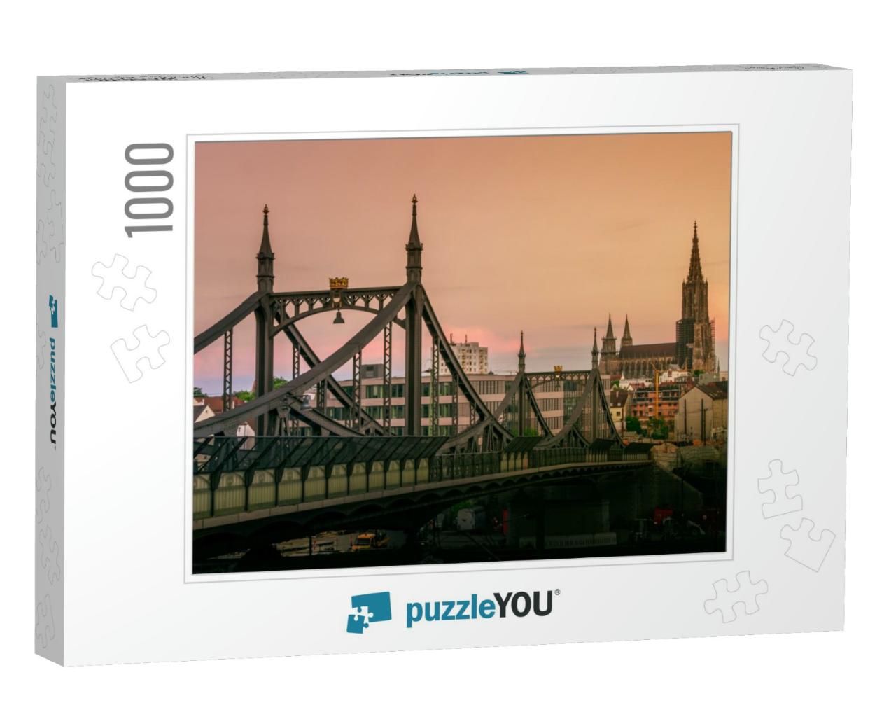 Ulm, Baden-Wuerttemberg/Germany the Old & Steel Bridge Ne... Jigsaw Puzzle with 1000 pieces