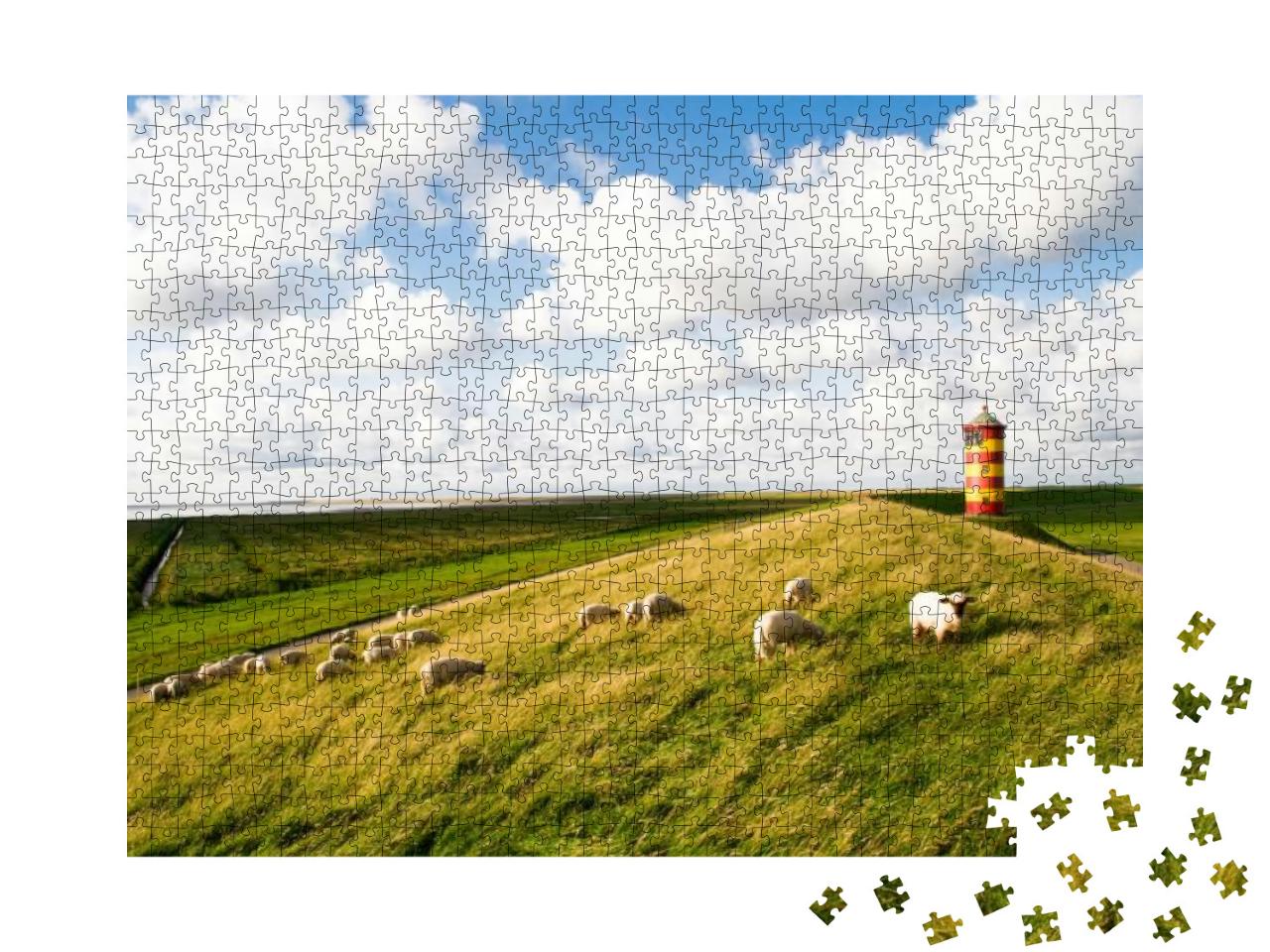 Pilsumer Leuchturm... Jigsaw Puzzle with 1000 pieces