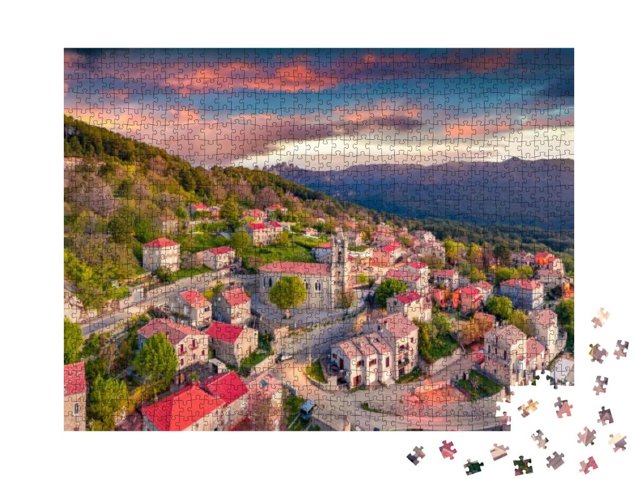 Aerial Landscape Photography. Wonderful Morning View from... Jigsaw Puzzle with 1000 pieces