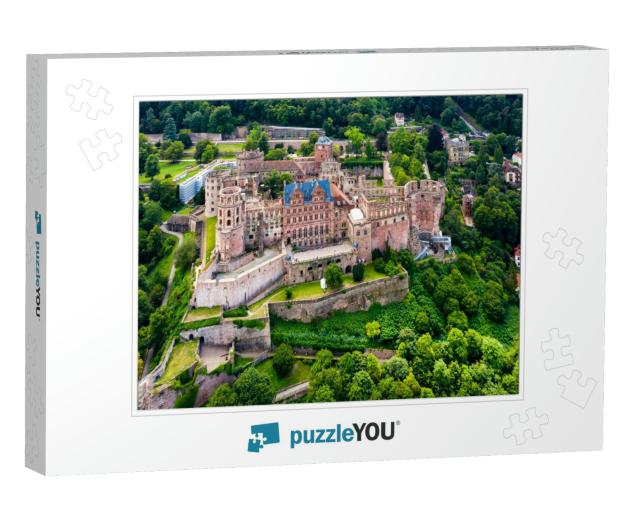 Luftaufnahme, Schloss Heidelberg Und Altstadt Von Heidelb... Jigsaw Puzzle