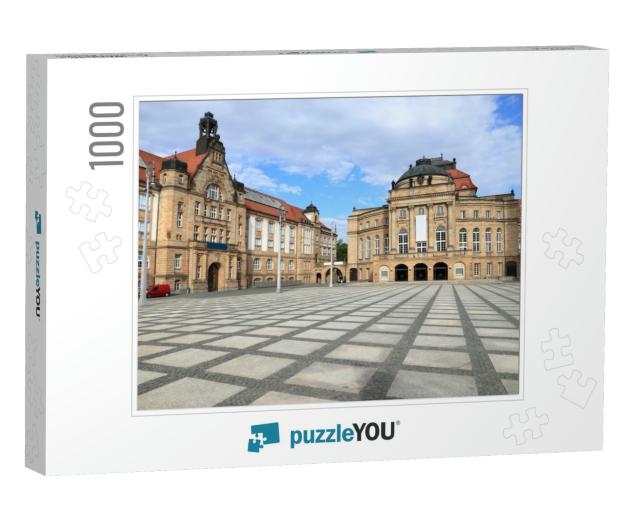 Chemnitz Art Gallery & Opera House Building Opernhaus. Ci... Jigsaw Puzzle with 1000 pieces