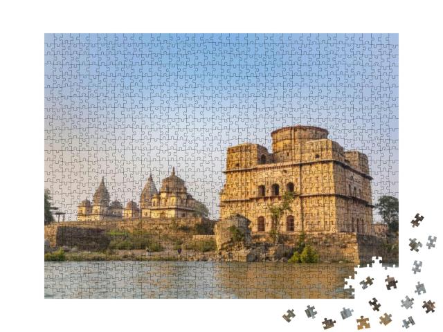 17th- & 18th-Century Bundela Cenotaphs on Orchhas Kanchan... Jigsaw Puzzle with 1000 pieces