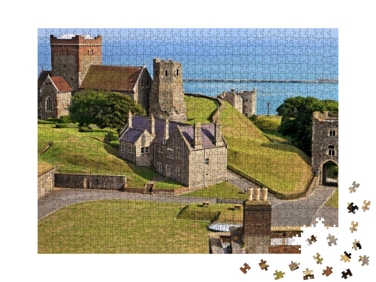Panoramic View of the St Mary in Castro Church in the Gro... Jigsaw Puzzle with 1000 pieces
