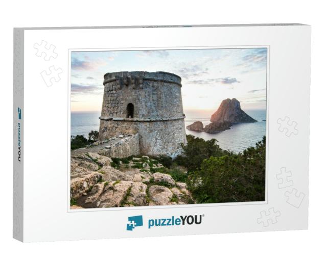 Sunset Over Es Vedra... Island, Ibiza Spain... Jigsaw Puzzle