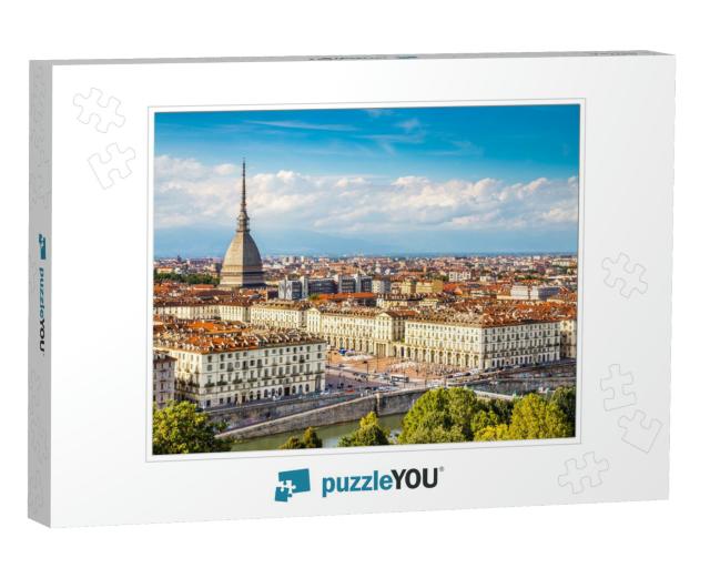 View of Turin City Center with Landmark of Mole Antonelli... Jigsaw Puzzle