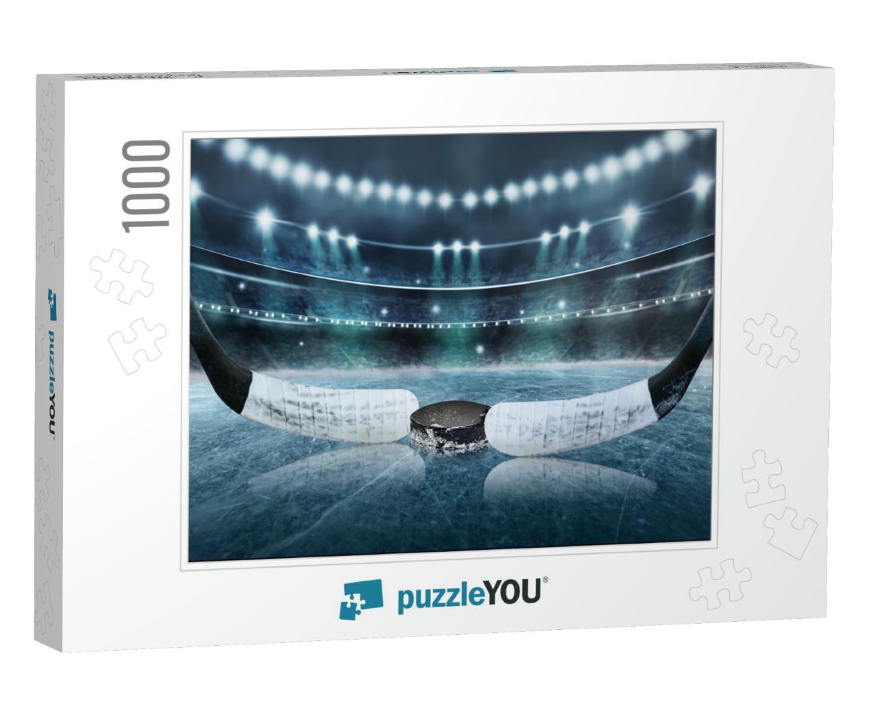 Ice Hockey Players on the Grand Ice Arena... Jigsaw Puzzle with 1000 pieces