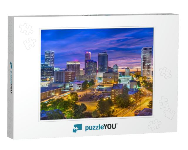 Tulsa, Oklahoma, USA Skyline At Twilight... Jigsaw Puzzle