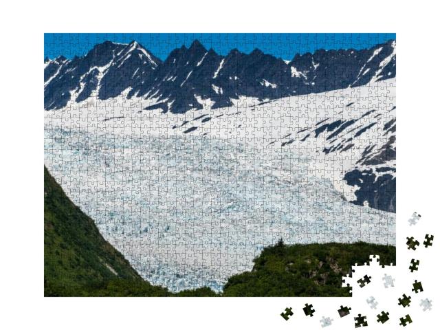 Glaciers in Kanai Fjords... Jigsaw Puzzle with 1000 pieces