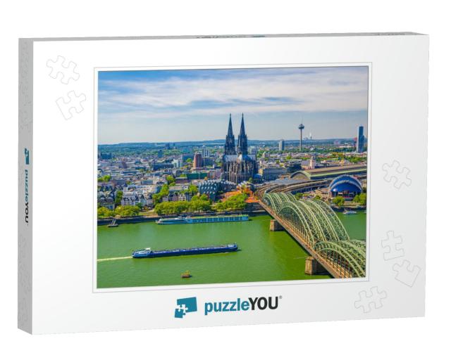 Aerial View of Cologne Cityscape of Historical City Cente... Jigsaw Puzzle
