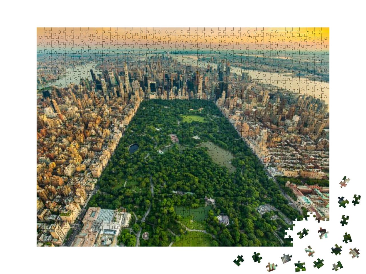 New York Central Park Aerial View in Summer... Jigsaw Puzzle with 1000 pieces
