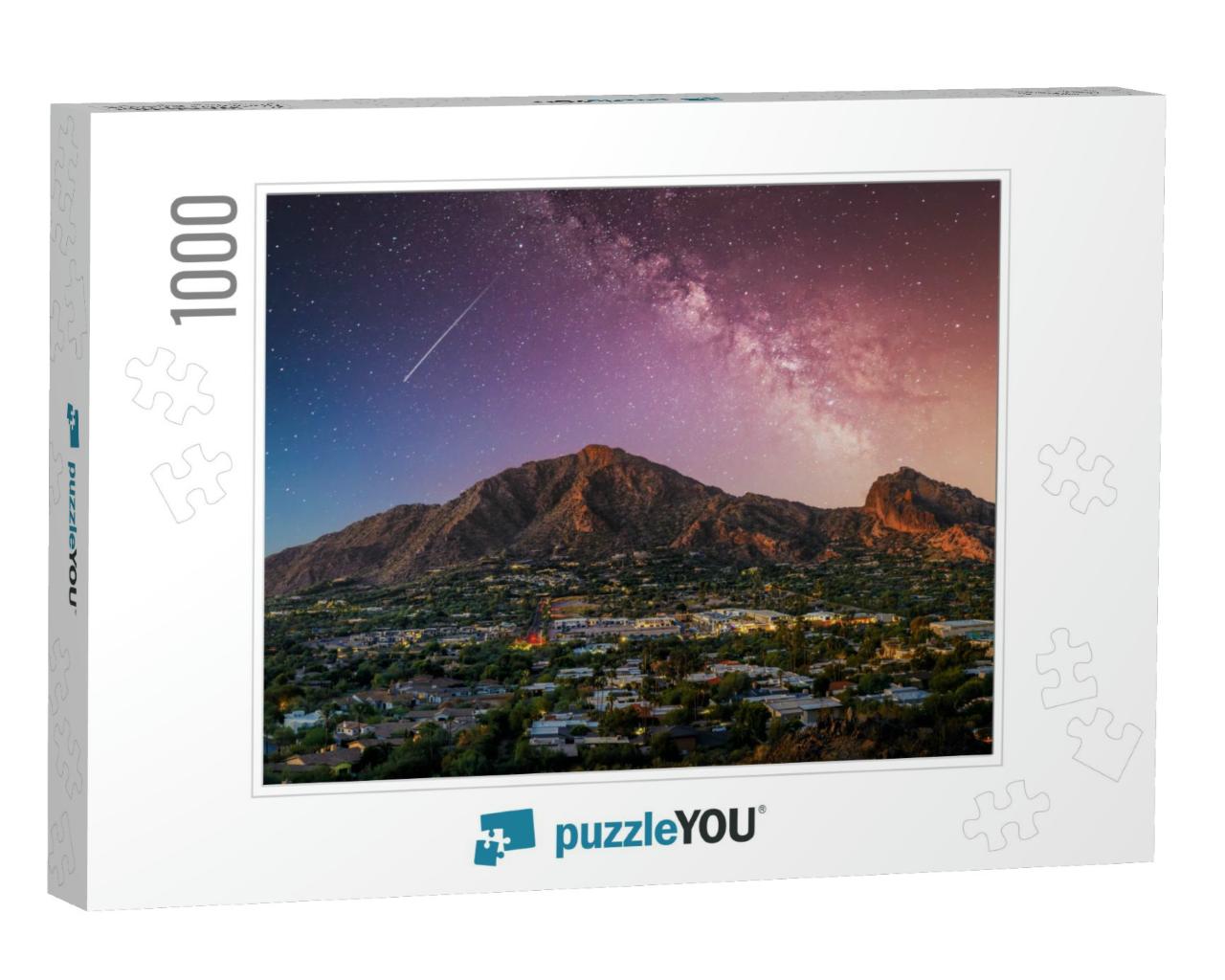 Camelback Mountain in Phoenix Arizona with Milky Way Gala... Jigsaw Puzzle with 1000 pieces