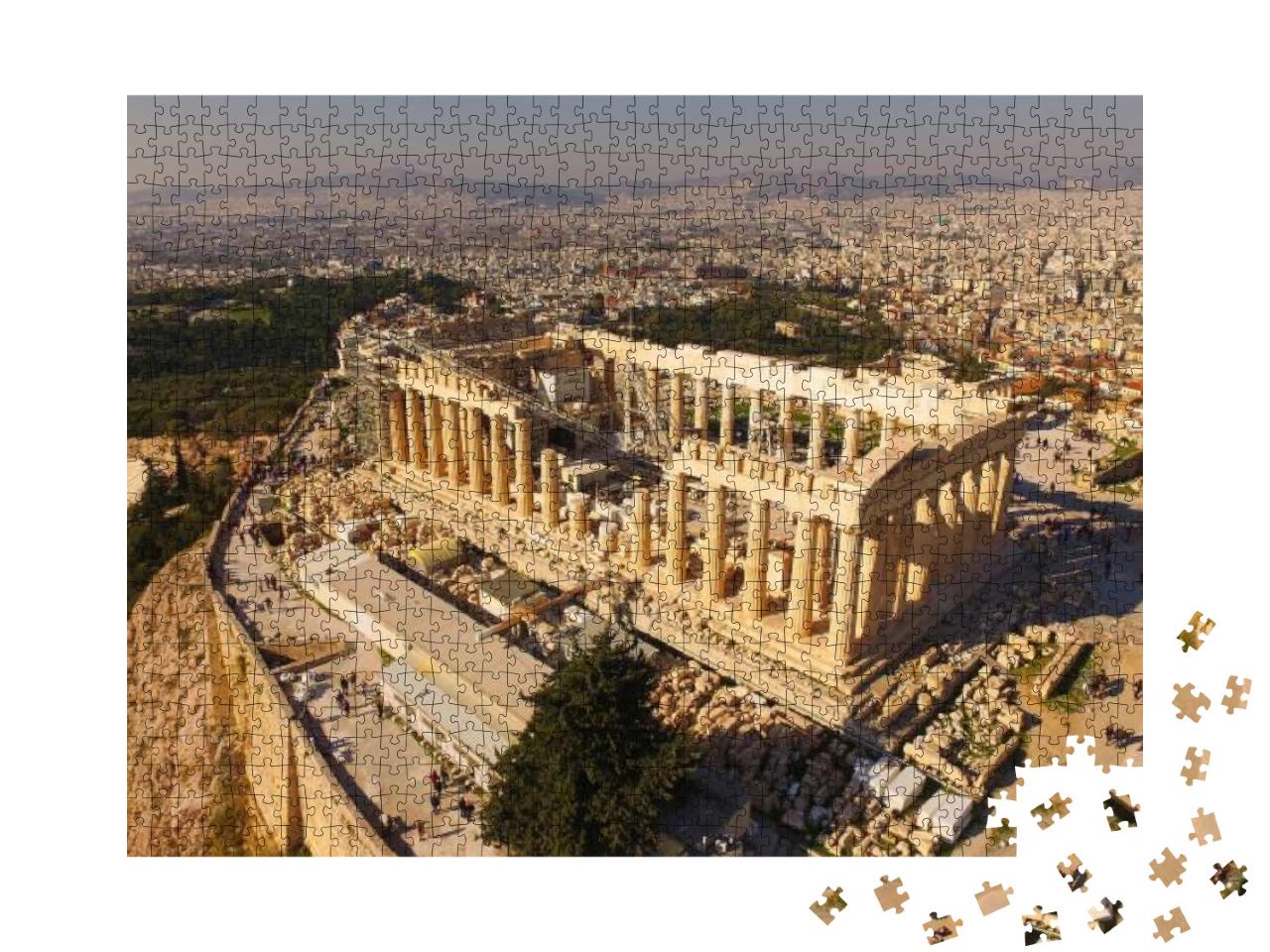Aerial Drone Photo of Iconic Acropolis Hill & the Parthen... Jigsaw Puzzle with 1000 pieces
