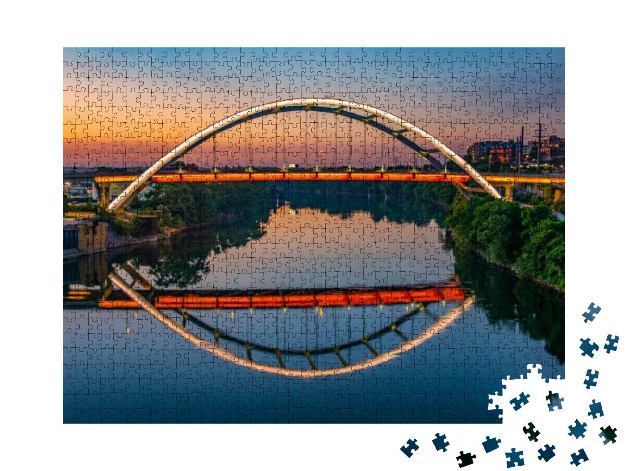 Downtown Nashville Tennessee Along the Cumberland River... Jigsaw Puzzle with 1000 pieces
