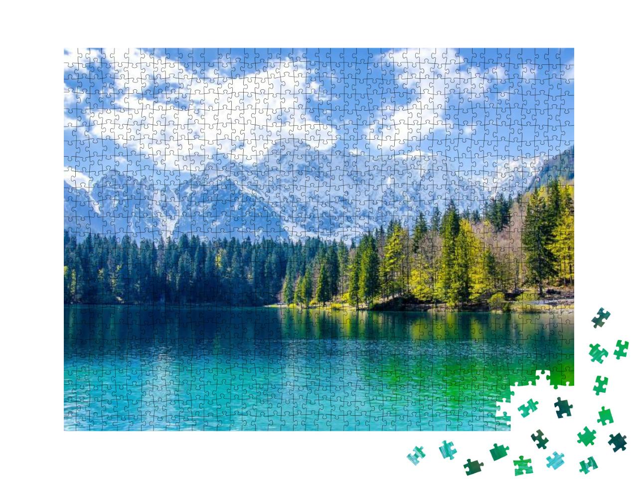 Mountain Lake Water Landscape Scene... Jigsaw Puzzle with 1000 pieces