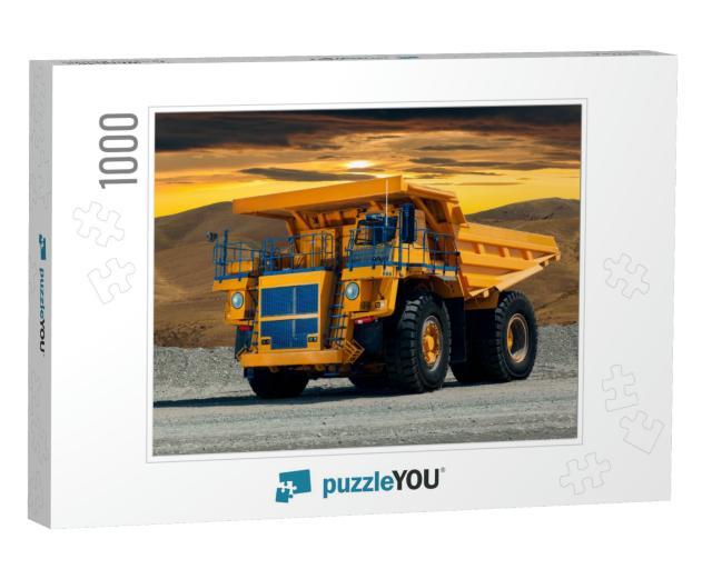 A Large Quarry Dump Truck in a Coal Mine. Loading Coal In... Jigsaw Puzzle with 1000 pieces