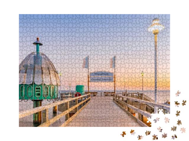 Vineta Bridge Baltic Zinnowitz & Diving Bell on the Islan... Jigsaw Puzzle with 1000 pieces