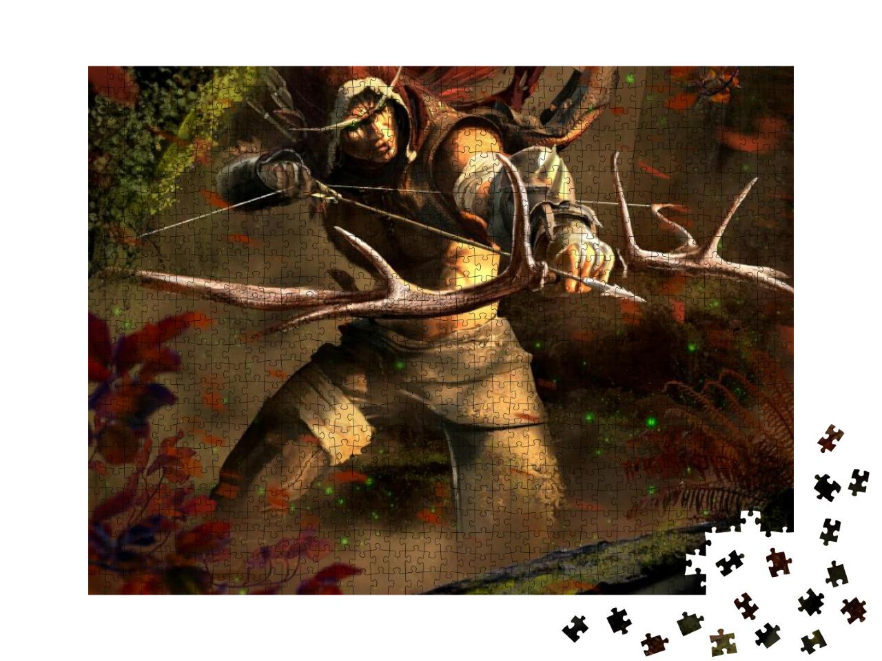 An Evil Brutal Forest Elf Hunter with Long Eyebrows in a... Jigsaw Puzzle with 1000 pieces