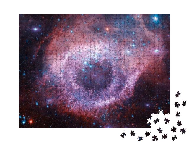 Nebulae & Stars in Outer Space, Glowing Mysterious Univer... Jigsaw Puzzle with 1000 pieces