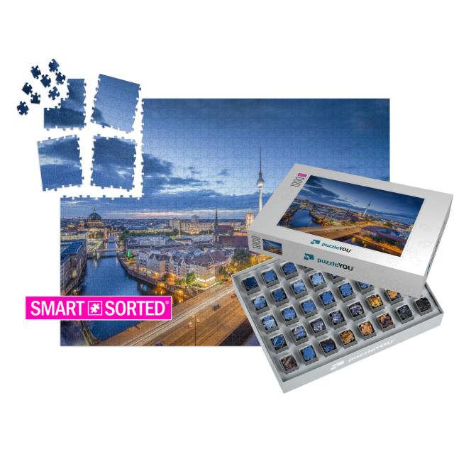Aerial View of Berlin Skyline with Famous Tv Tower & Spre... | SMART SORTED® | Jigsaw Puzzle with 1000 pieces