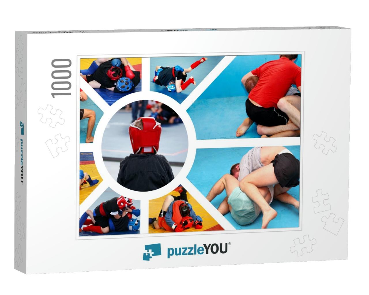 Creative Sport Collage About Wrestling Competitions & Tra... Jigsaw Puzzle with 1000 pieces