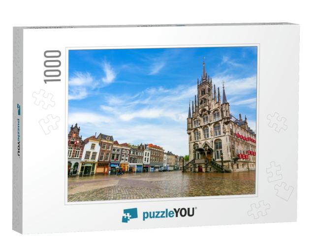 Gouda Town Hall on Market Square, Netherlands... Jigsaw Puzzle with 1000 pieces