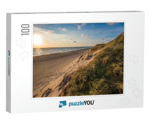North Sea Beach, Jutland Coast in Denmark... Jigsaw Puzzle with 100 pieces