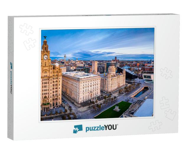 Aerial View of the City of Liverpool in United Kingdom... Jigsaw Puzzle