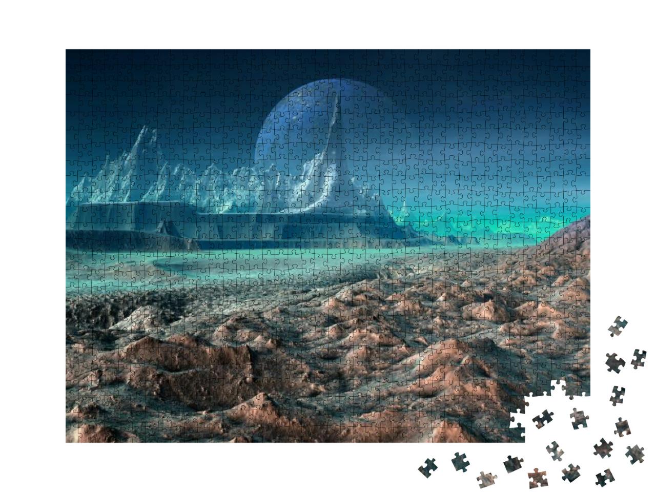3D Rendering of a Fantasy Alien Planet - 3D Illustration... Jigsaw Puzzle with 1000 pieces