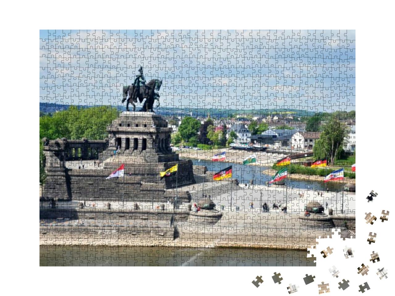 Koblenz City Germany Historic Monument German Corner Wher... Jigsaw Puzzle with 1000 pieces