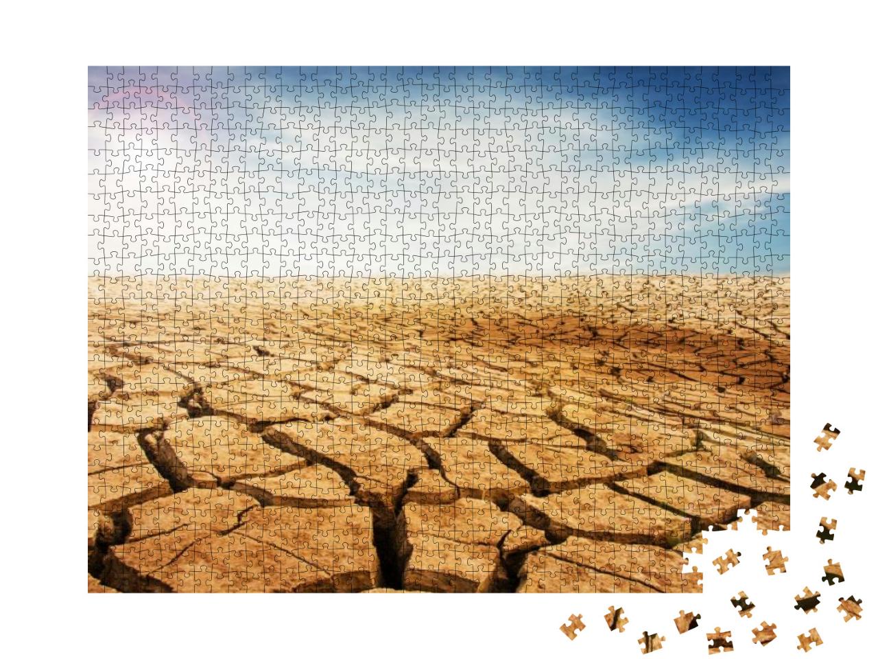 Desert Dry & Cracked Ground... Jigsaw Puzzle with 1000 pieces