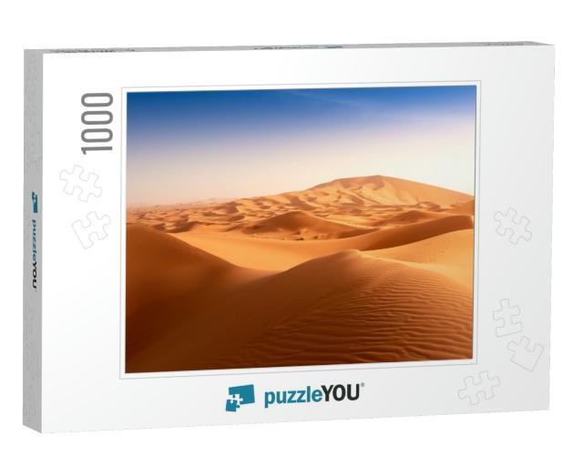 Beautiful Sand Dunes in the Sahara Desert At Morocco... Jigsaw Puzzle with 1000 pieces