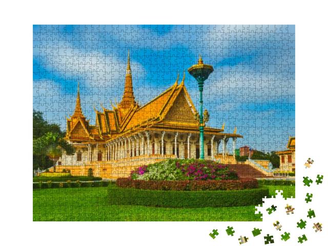 The Throne Hall Inside the Royal Palace Complex in Phnom... Jigsaw Puzzle with 1000 pieces